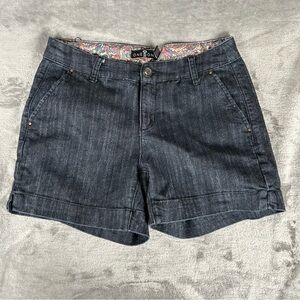 One5One Denim Shorts Womens Pockets Stretch Indigo Blue Size 4 Preppy Summer